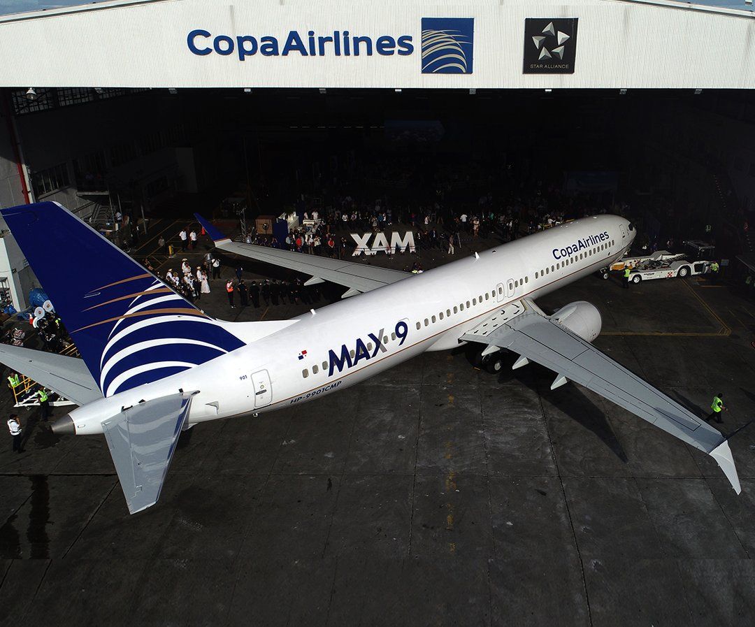 Copa presenta su moderno avión Boeing 737 MAX 9