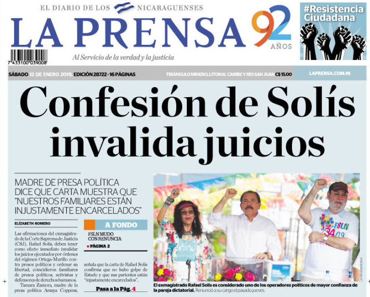 La Prensa de Nicaragua podría dejarse de imprimir por falta de papel, medida impulsada por Ortega