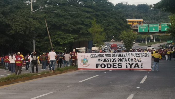 Jornada de protestas a nivel nacional para exigir al gobierno el pago de Fodes a las alcaldías