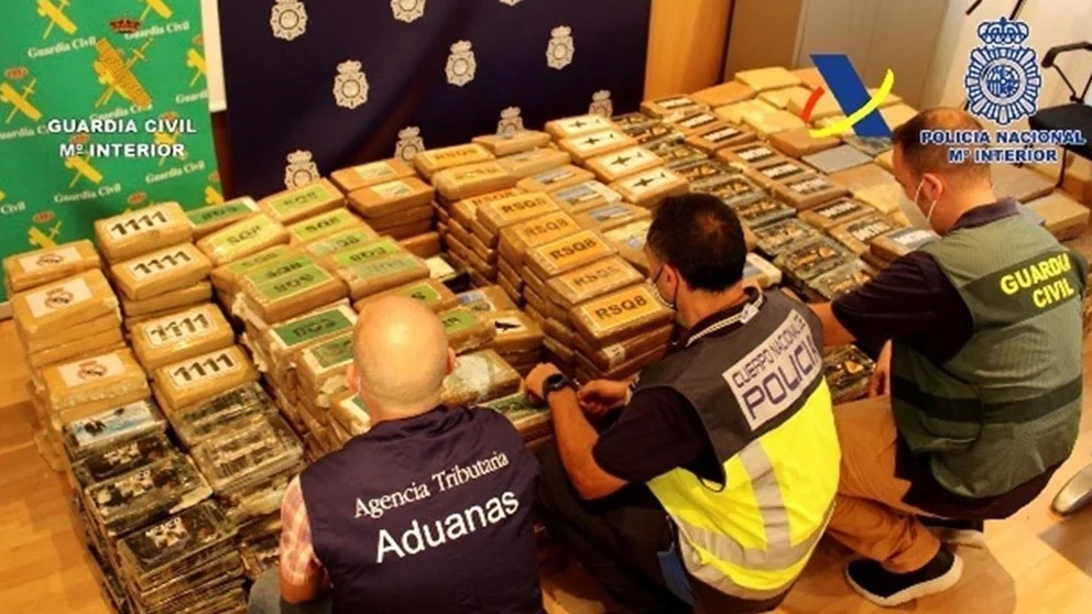 Incautaron en España 620 kilos de cocaína procedentes de Centroamérica y Sudamérica
