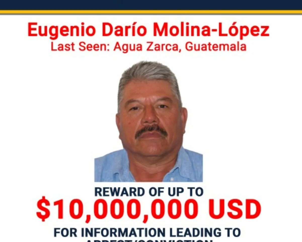 Estados Unidos ofrece $10 millones por información sobre narco guatemalteco
