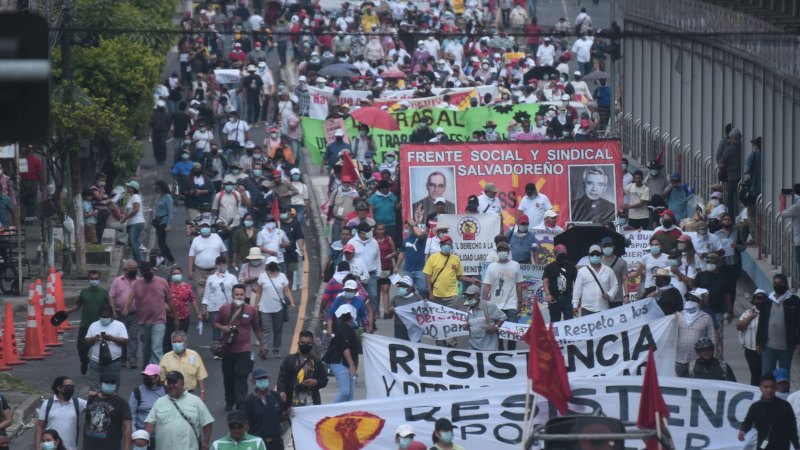 Más de 50 organizaciones marcharán el 1 de mayo en defensa de derechos laborales en El Salvador