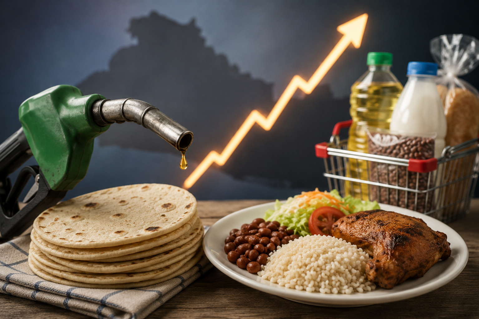 Gasolina, almuerzos y tortillas lideran el incremento del costo de vida en El Salvador