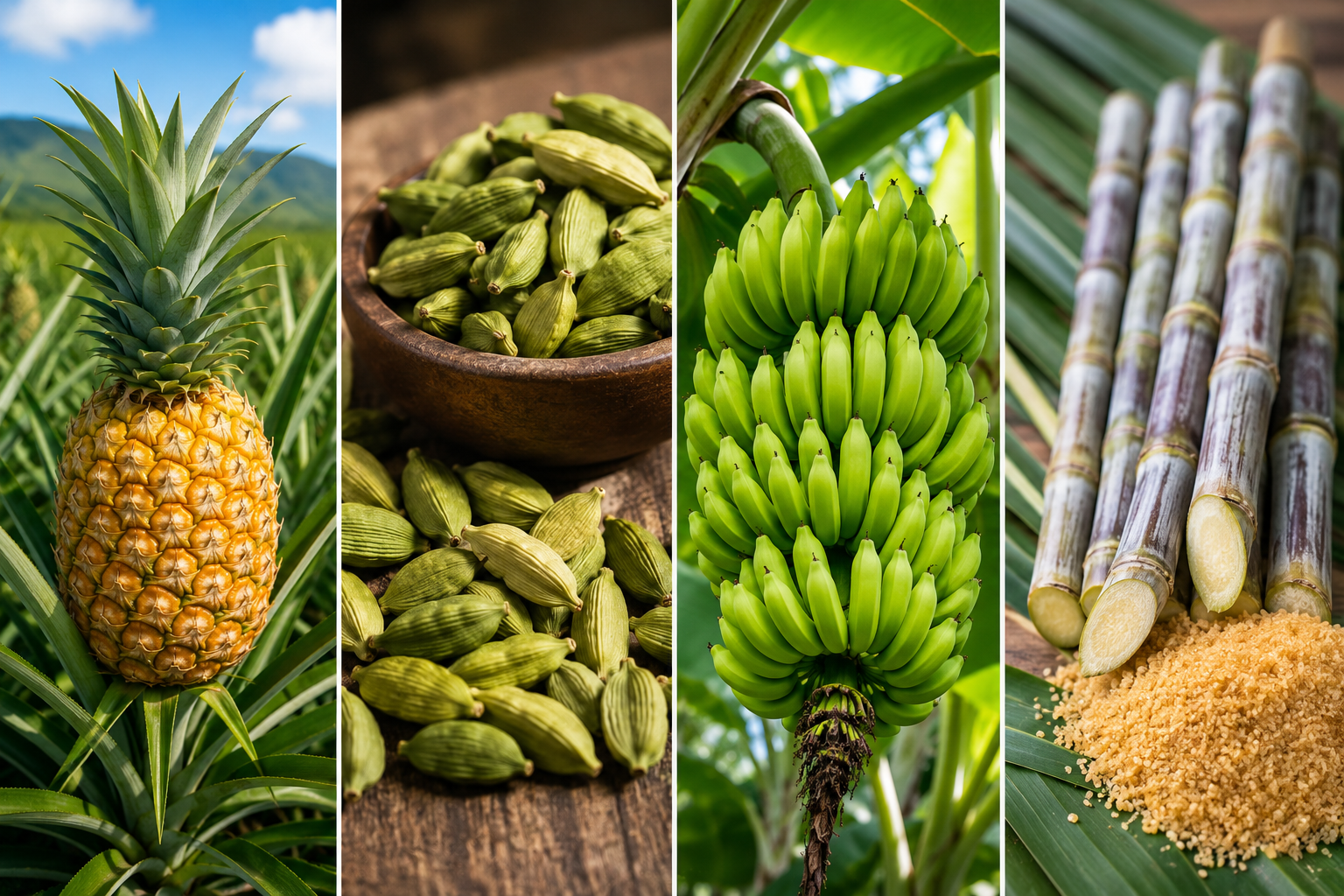 Centroamérica lidera las exportaciones mundiales de piña y cardamomo, según informe regional