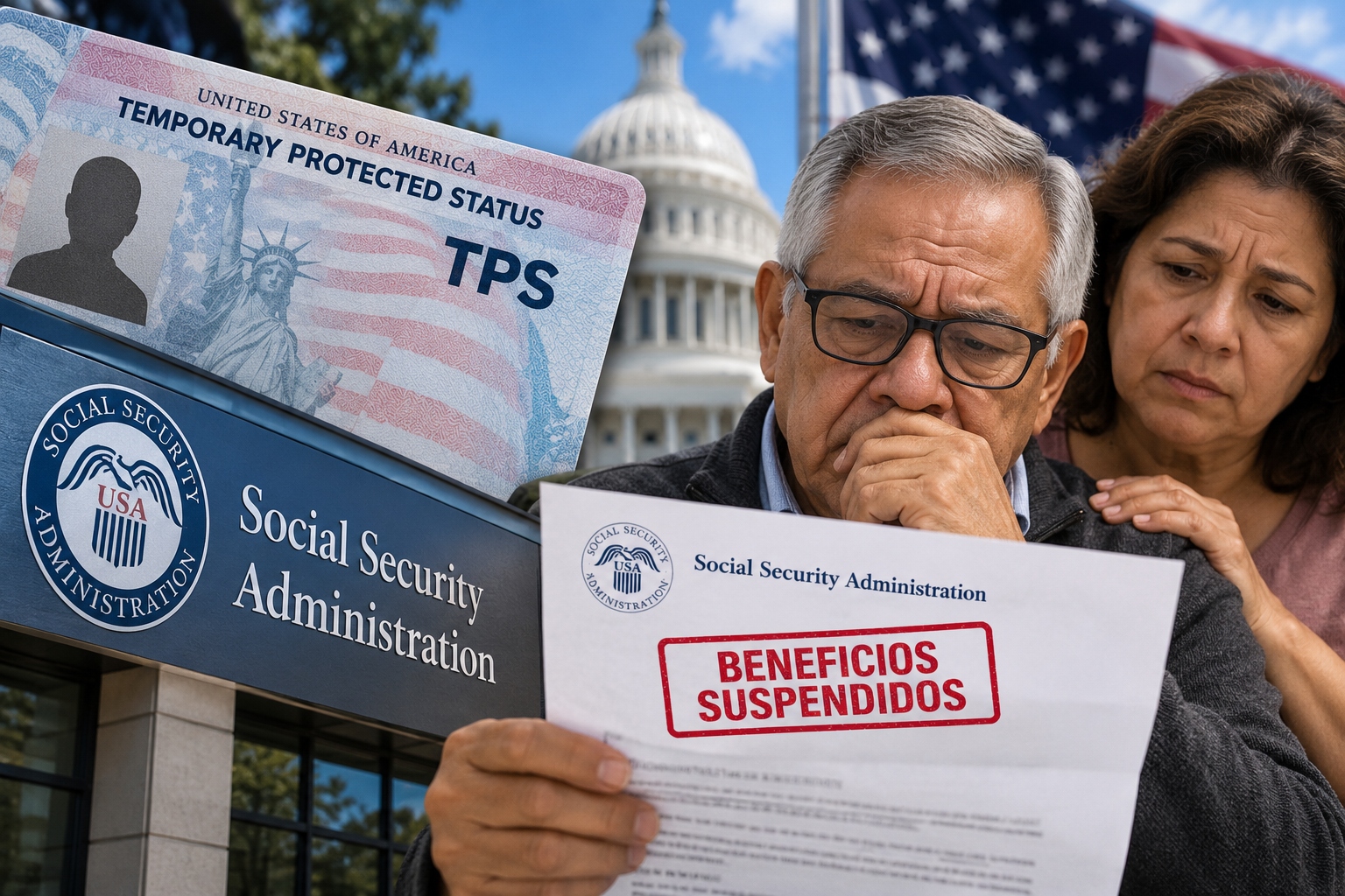EE.UU. suspende pensiones del Seguro Social a salvadoreños con TPS pese a prórroga hasta 2027
