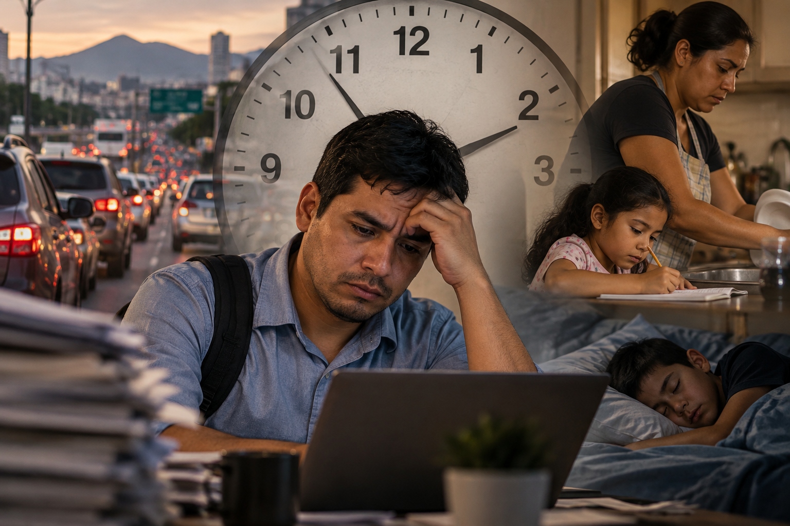 Sin tiempo para descansar: el 28.1 % de los salvadoreños vive entre el trabajo y las obligaciones