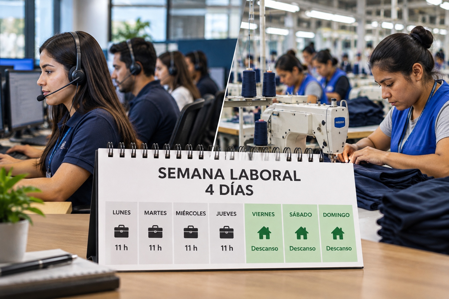 Semana laboral de cuatro días en El Salvador despierta interés principalmente en maquilas y call centers