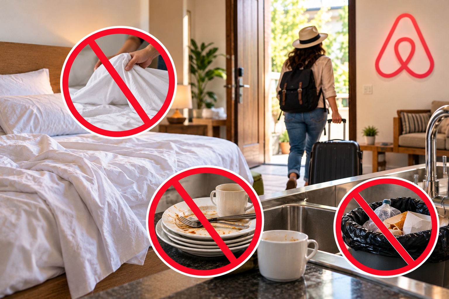 Anfitriones de Airbnb ya no podrán exigir a sus huéspedes que laven platos o retiren las sábanas